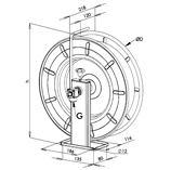 Dimensions hose reel STK