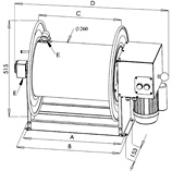 Dimensions hose reel STKi2Mo