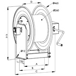 Dimensions hose reel STKi2W