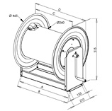 Dimensions hose reel STKi2