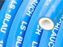 Blue dairy steam hose