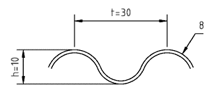 Corrugated sheet profile